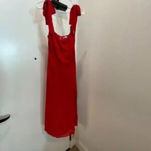 Reformation Twilight Dress Cherry NWT